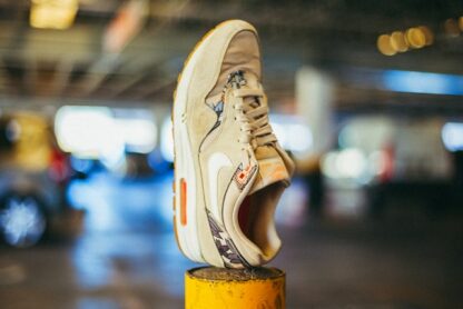 Suede running shoes